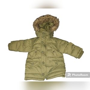 Baby GAP Faux Fur Puffer Parka Winter Coat - sz. 18-24 months